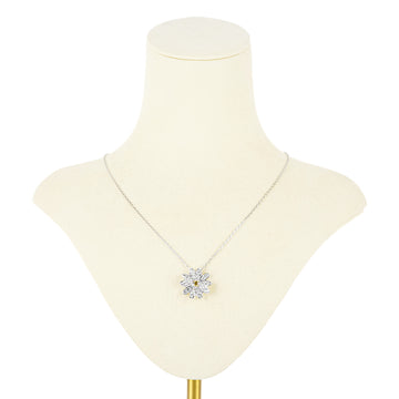 SWAROVSKI Silver Tone Daisy Pendant Necklace