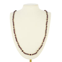 Garnet And Gold Bead Infinity Necklace