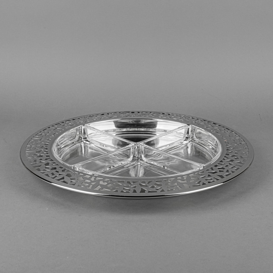ALESSI Cactus Stainless Steel Tray With Glass Inserts
