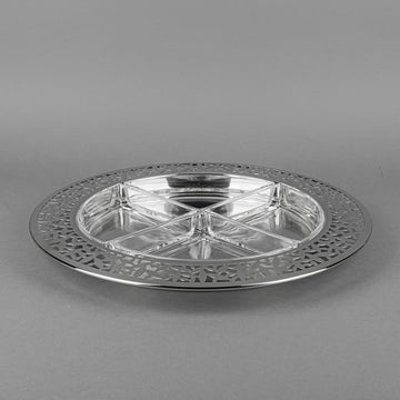 ALESSI Cactus Stainless Steel Tray With Glass Inserts