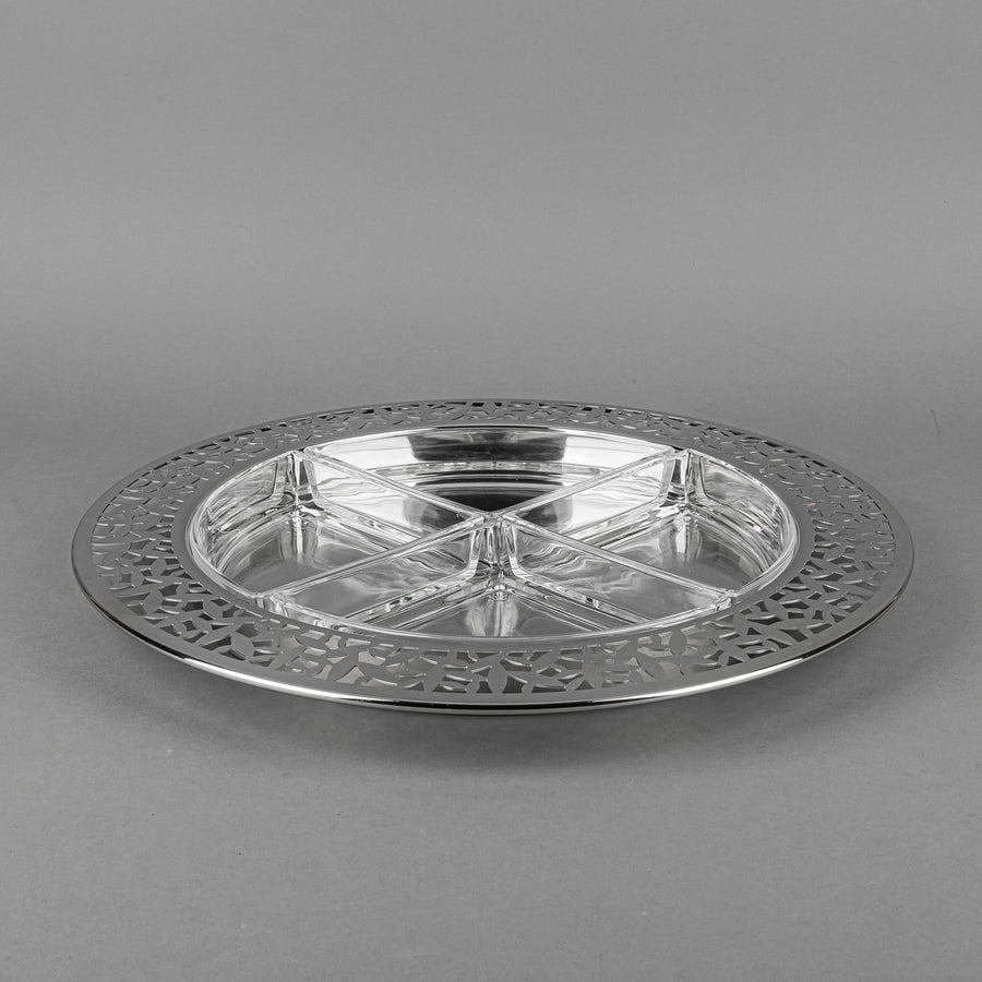 ALESSI Cactus Stainless Steel Tray With Glass Inserts