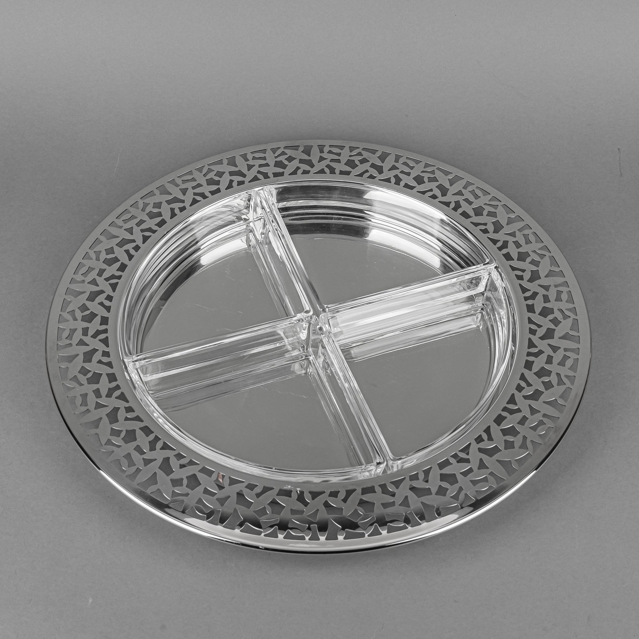 ALESSI Cactus Stainless Steel Tray With Glass Inserts - Around The