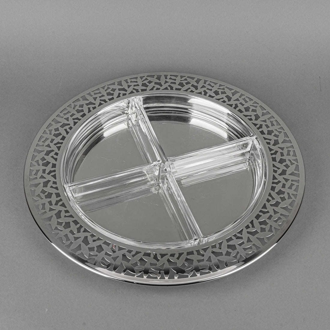 ALESSI Cactus Stainless Steel Tray With Glass Inserts