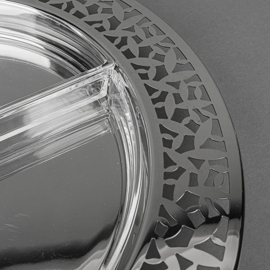 ALESSI Cactus Stainless Steel Tray With Glass Inserts