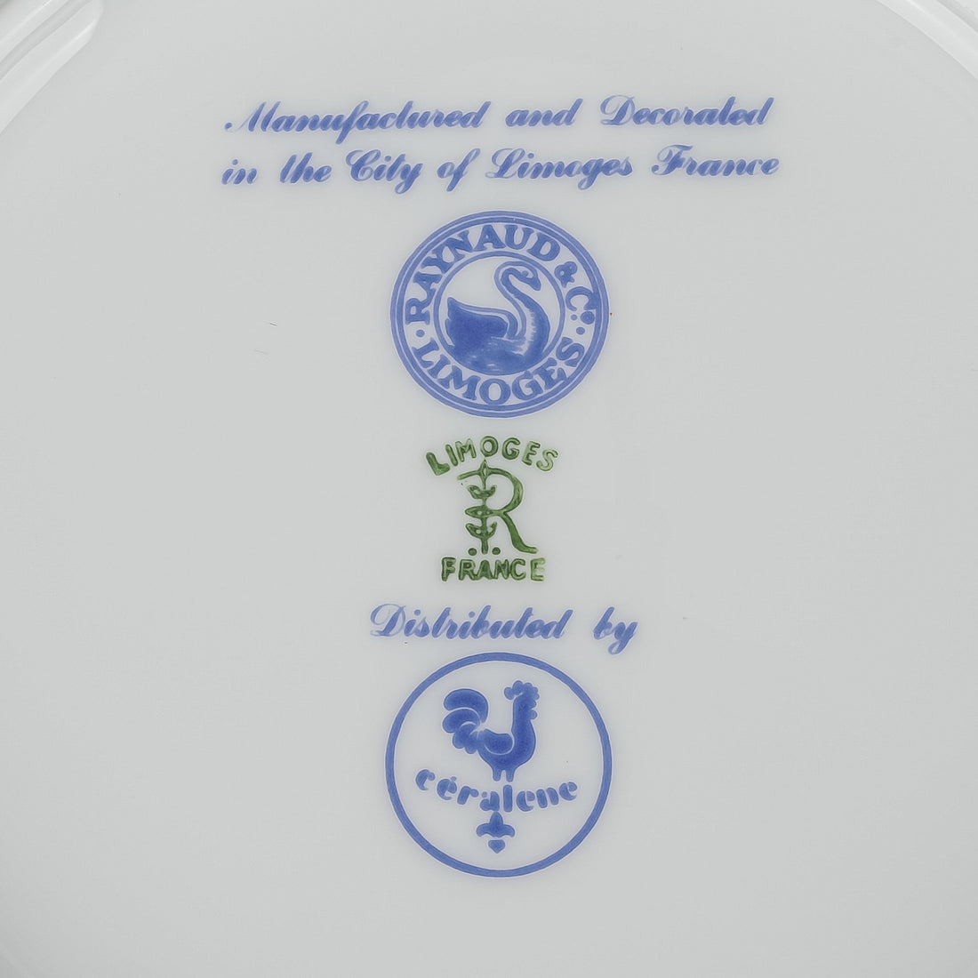 RAYNAUD LIMOGES Salad Plates Set Of 12 - Stripes