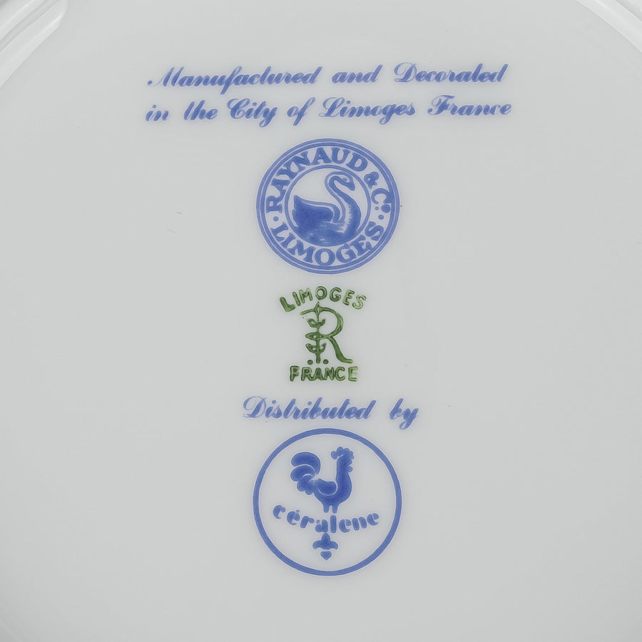RAYNAUD LIMOGES Salad Plates Set Of 12 - Stripes