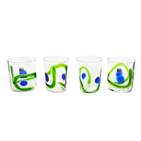 CARLO MORETTI Murano Art Glass Diversi Tumblers Set of 4