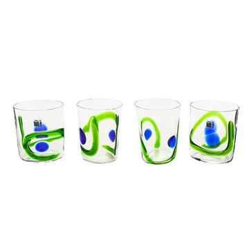 CARLO MORETTI Murano Art Glass Diversi Tumblers Set of 4
