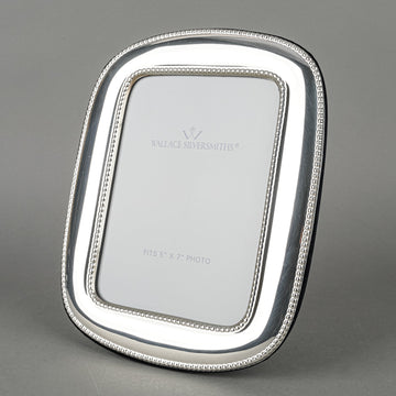 WALLACE Bead Sterling 5x7 Picture Frame
