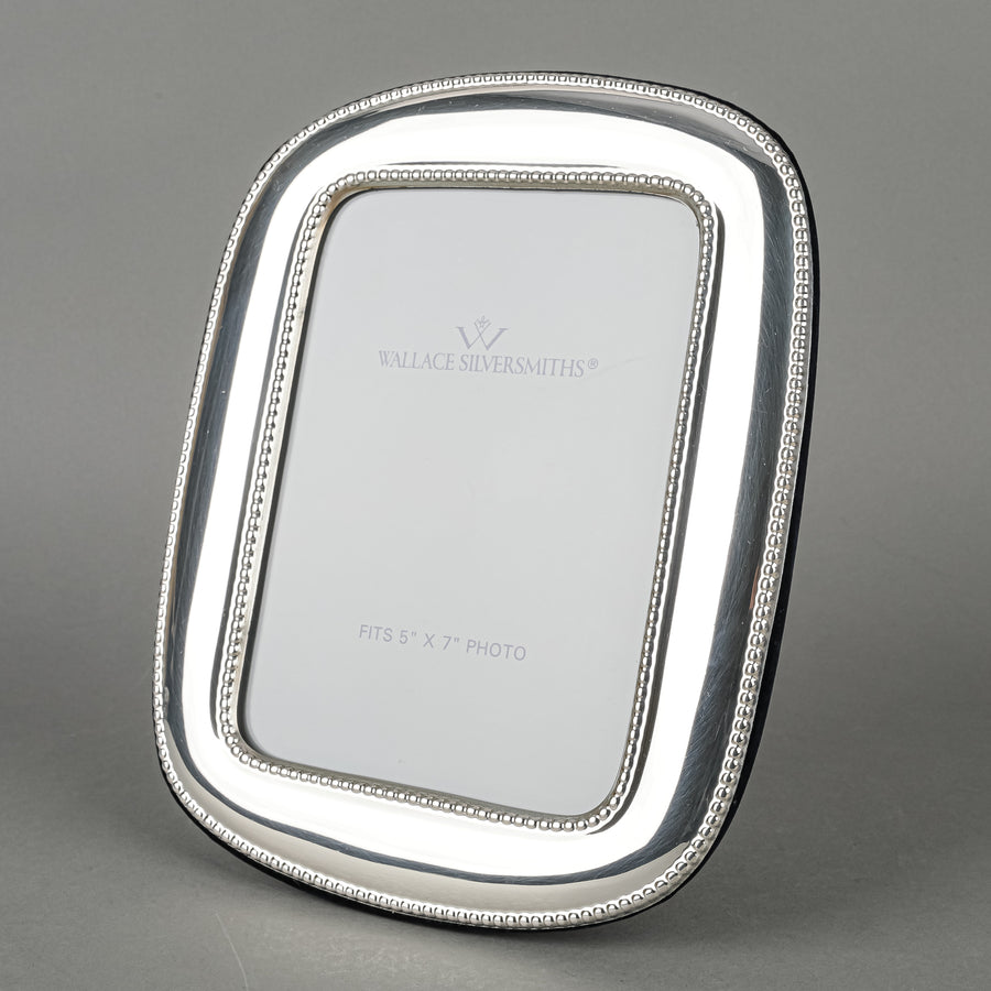 WALLACE Bead Sterling 5x7 Picture Frame