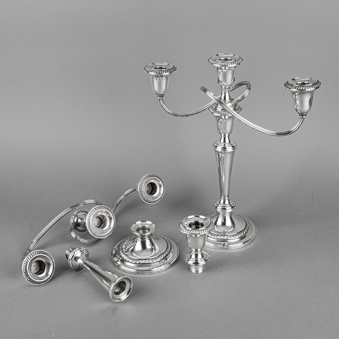 GORHAM Sterling Converitible Candelabras Set Of 2 - 8 Pieces