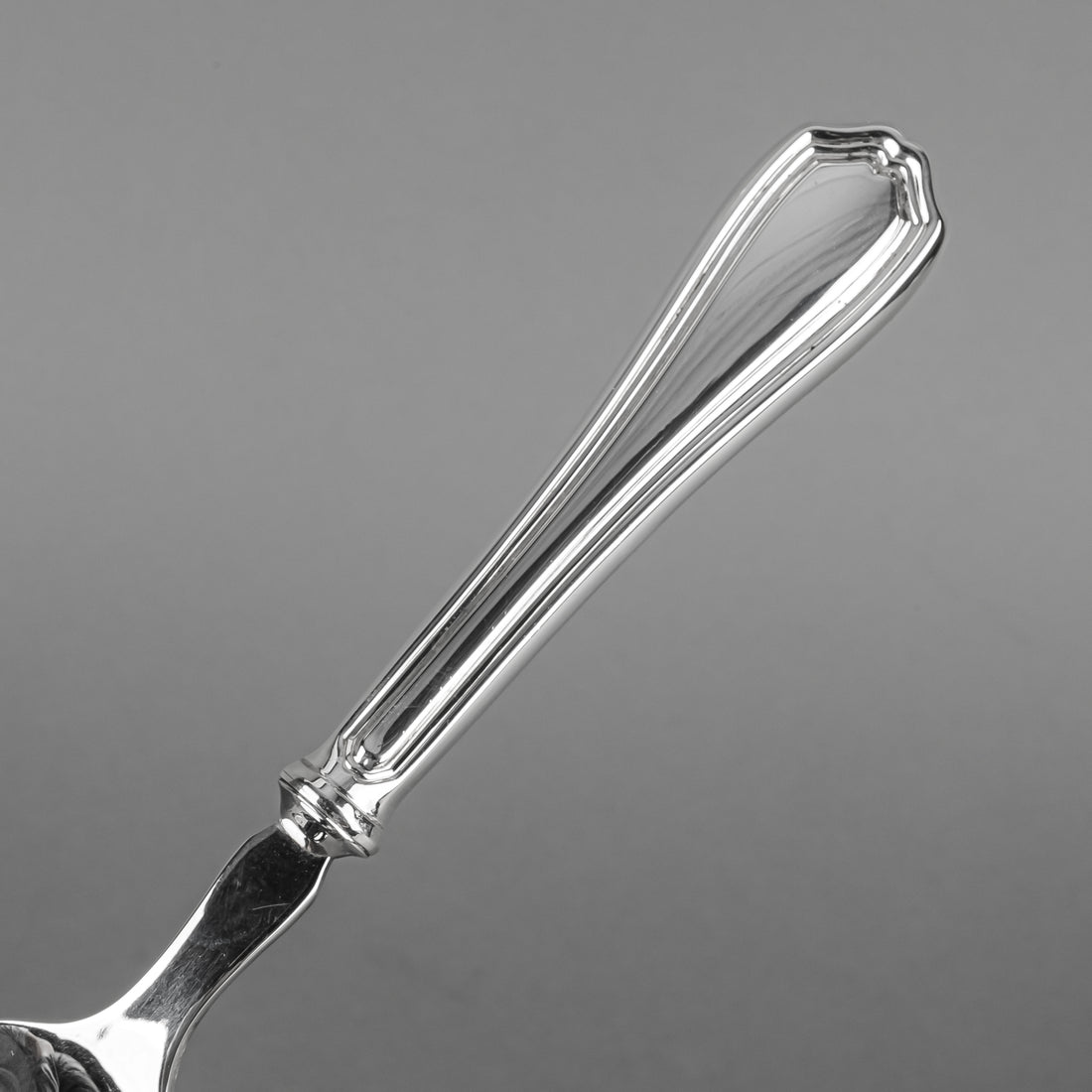 BIRKS Georgian Plain Sterling Handle And Silverplate Serving Spoon