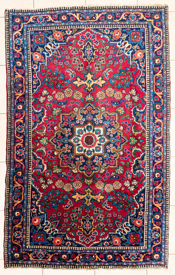 Hand Knotted Wool Mashad Persian Rug