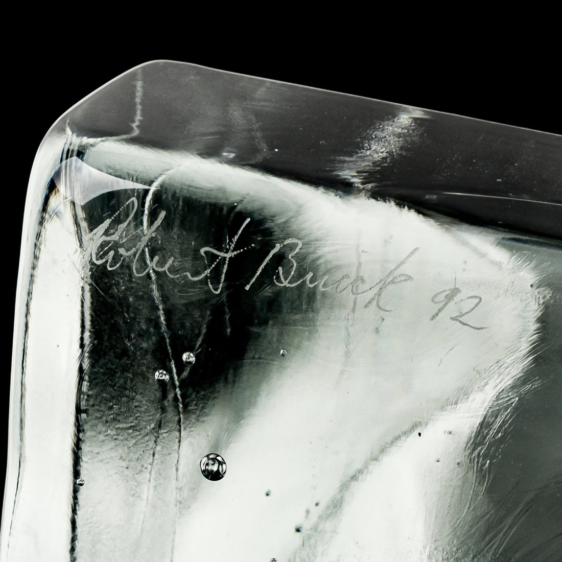 ROBERT BUICK Art Glass Sculpture - Clear