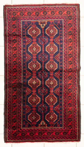Hand Knotted Wool Baluch Persian Rug