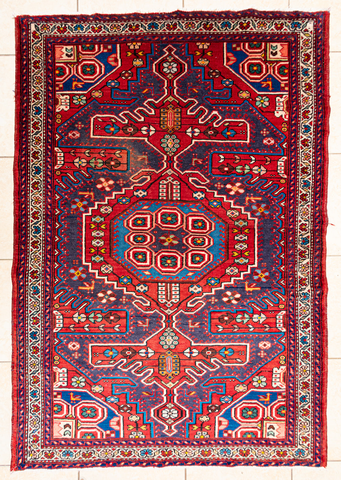 Hand Knotted Wool Mahabad Persian Rug