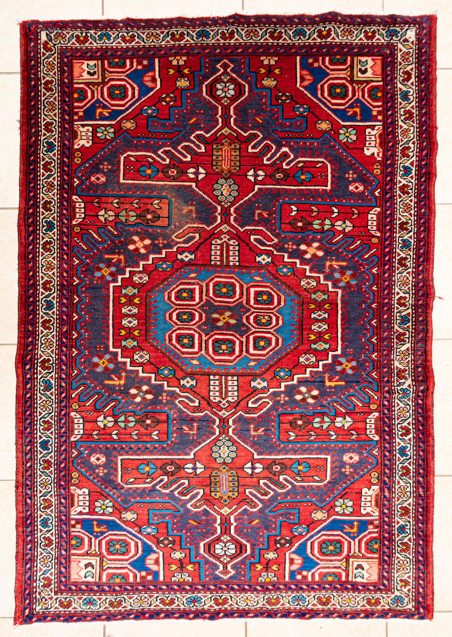 Hand Knotted Wool Mahabad Persian Rug