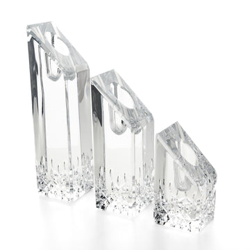 WATERFORD Lismore Essence Angular Candlesticks Set Of 3