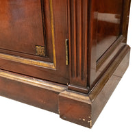 Faux Burl And Gilt Arch Top Curio
