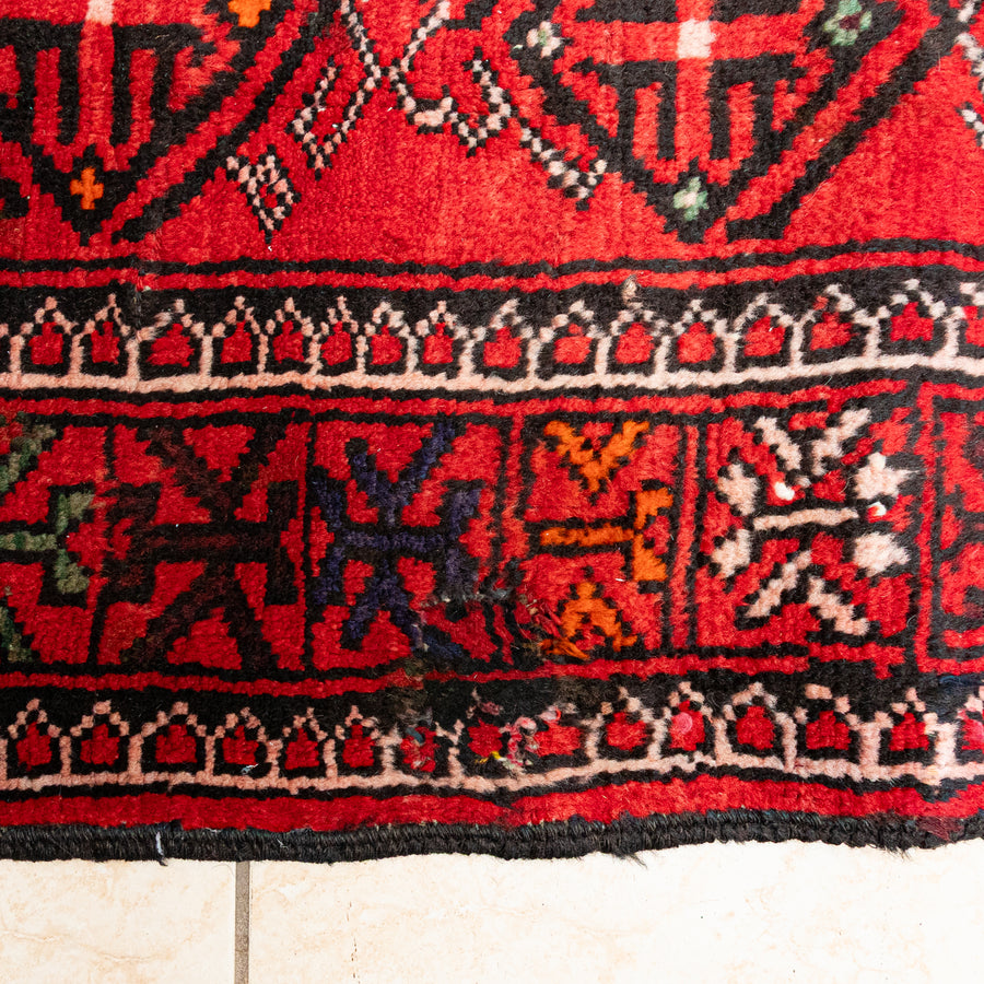 Hand Knotted Wool Baluch Persian Rug     117"x55"