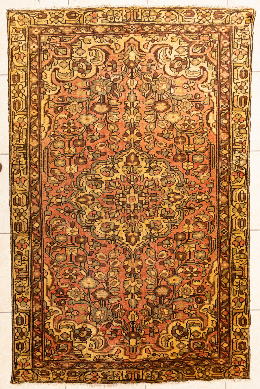 Hand Knotted Wool Hamadan Persian Rug          86"x53"