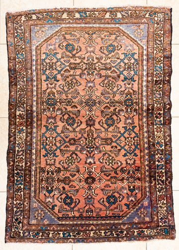 Hand Knotted Wool Hamadan Persian Rug     57"x40"