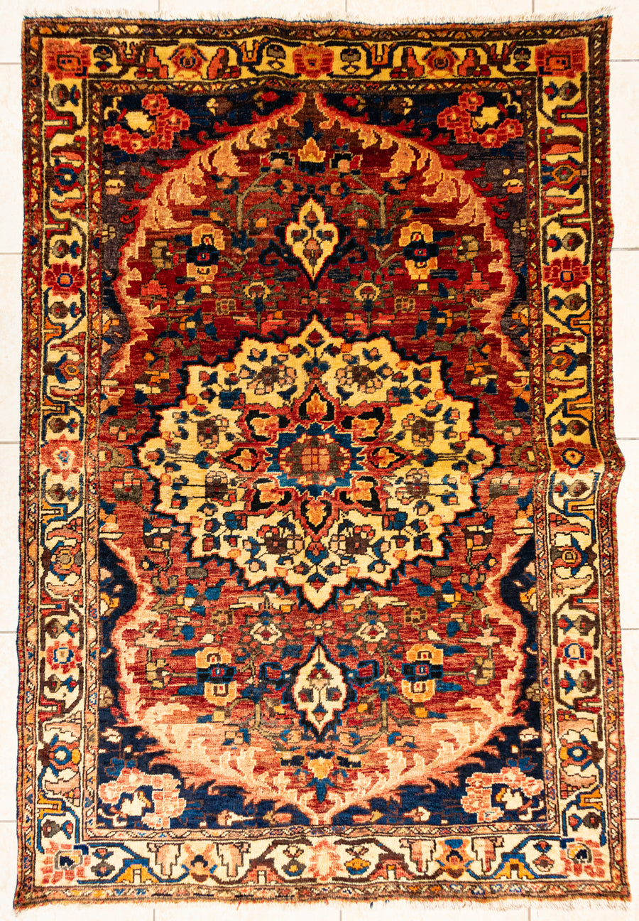 Hand Knotted Wool Bakhtiari Persian Rug