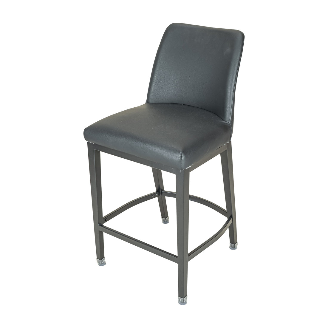 Counter Stools Black Upholstery Set of 2