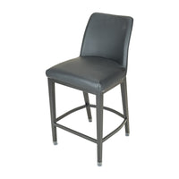 Counter Stools Black Upholstery Set of 2