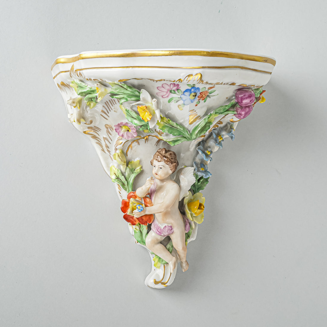 Carl Thieme DRESDEN Porcelain Figural Wall Shelf