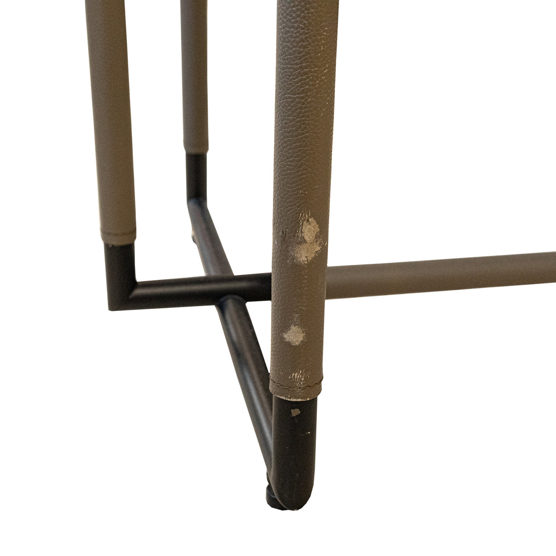 FRAG Bak Steel & Leather Bench w/Ash Slats