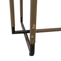 FRAG Bak Steel & Leather Bench w/Ash Slats