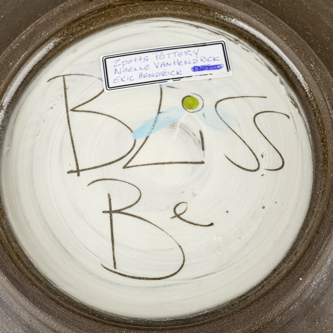 ZPOTS VNOELLE Studio Art Pottery  Bliss Be Platter