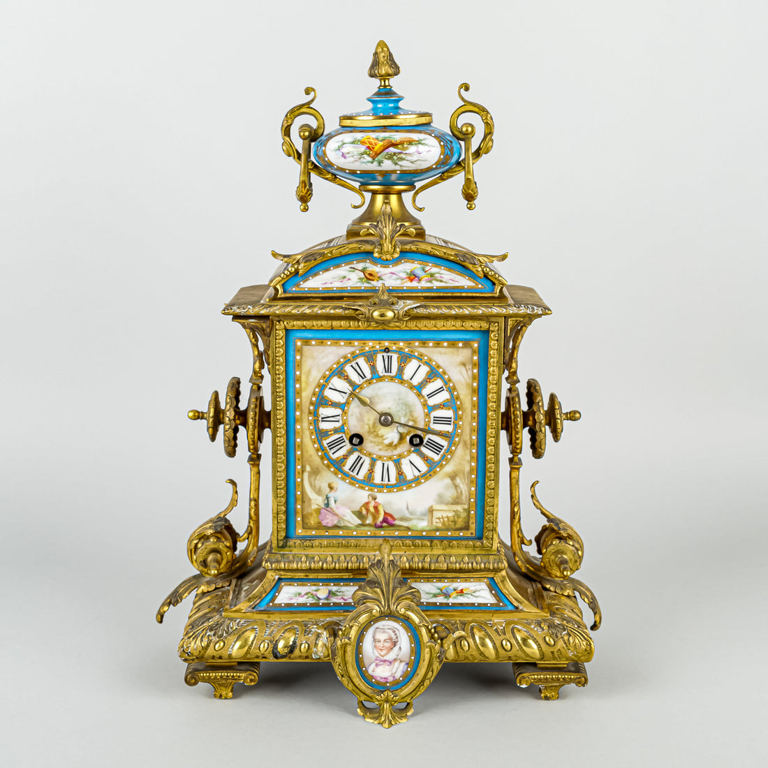 JAPY FRERES Antique Bronze Mantel Clock