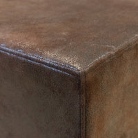 Dark Brown Suede Ottoman