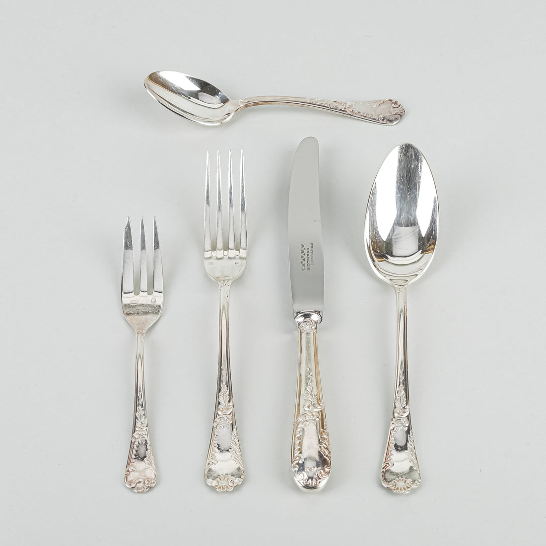 FRIONNET FRANCOIS Silver Plate Luncheon Flatware 12 Place Settings