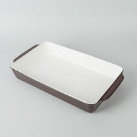 COPCO Michael Lax Enamel Cast Iron Bake Dish Brown
