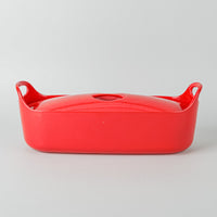 ROSENLEW Enamel Cast Iron Covered Fish Terrine Red