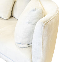 THAYER COGGIN Demilune Sofa Ivory Upholstery