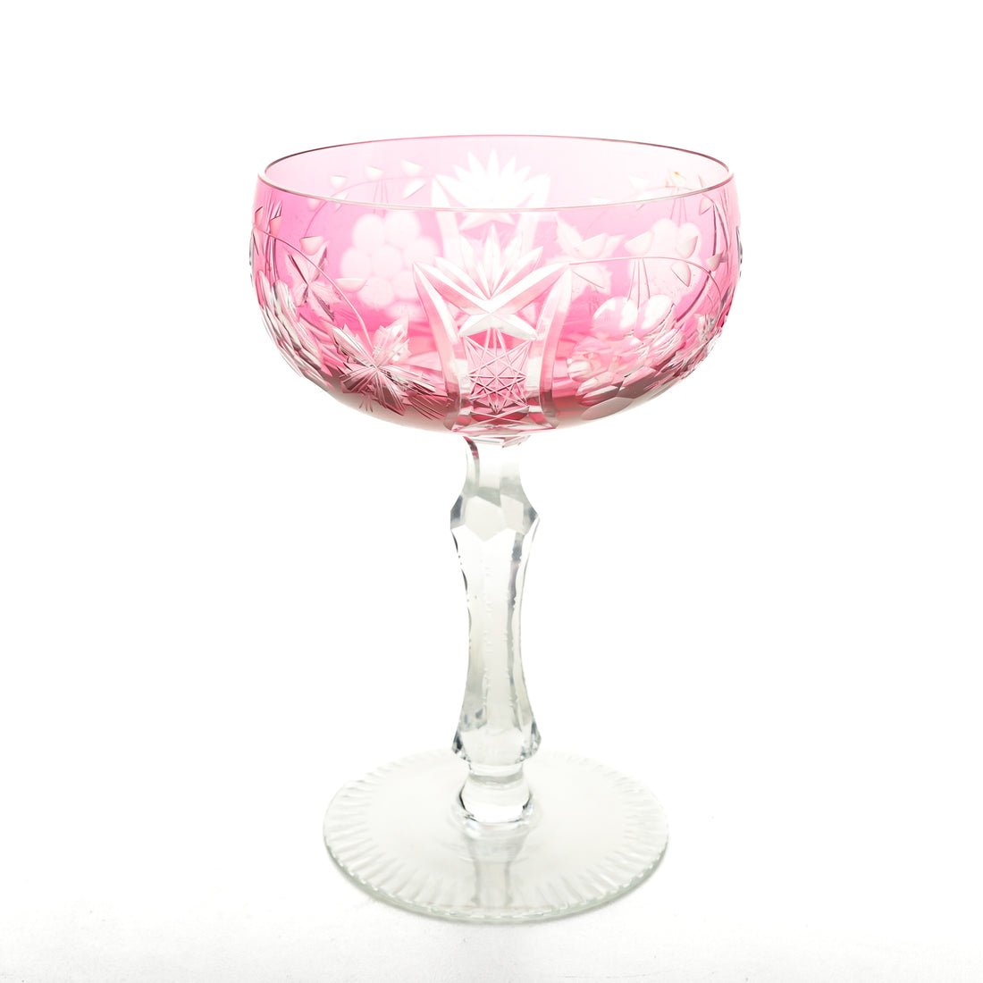 BAYEL Vineyard Grape Cranberry Coupe Champagne Glasses Set Of 6