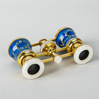 BIRKS Vintage Guilloche And Mother-of-Pearl Gold-Tone Opera Glasses With Case