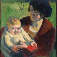 Unknown Artist - Mother And Baby - Oil On Canvas