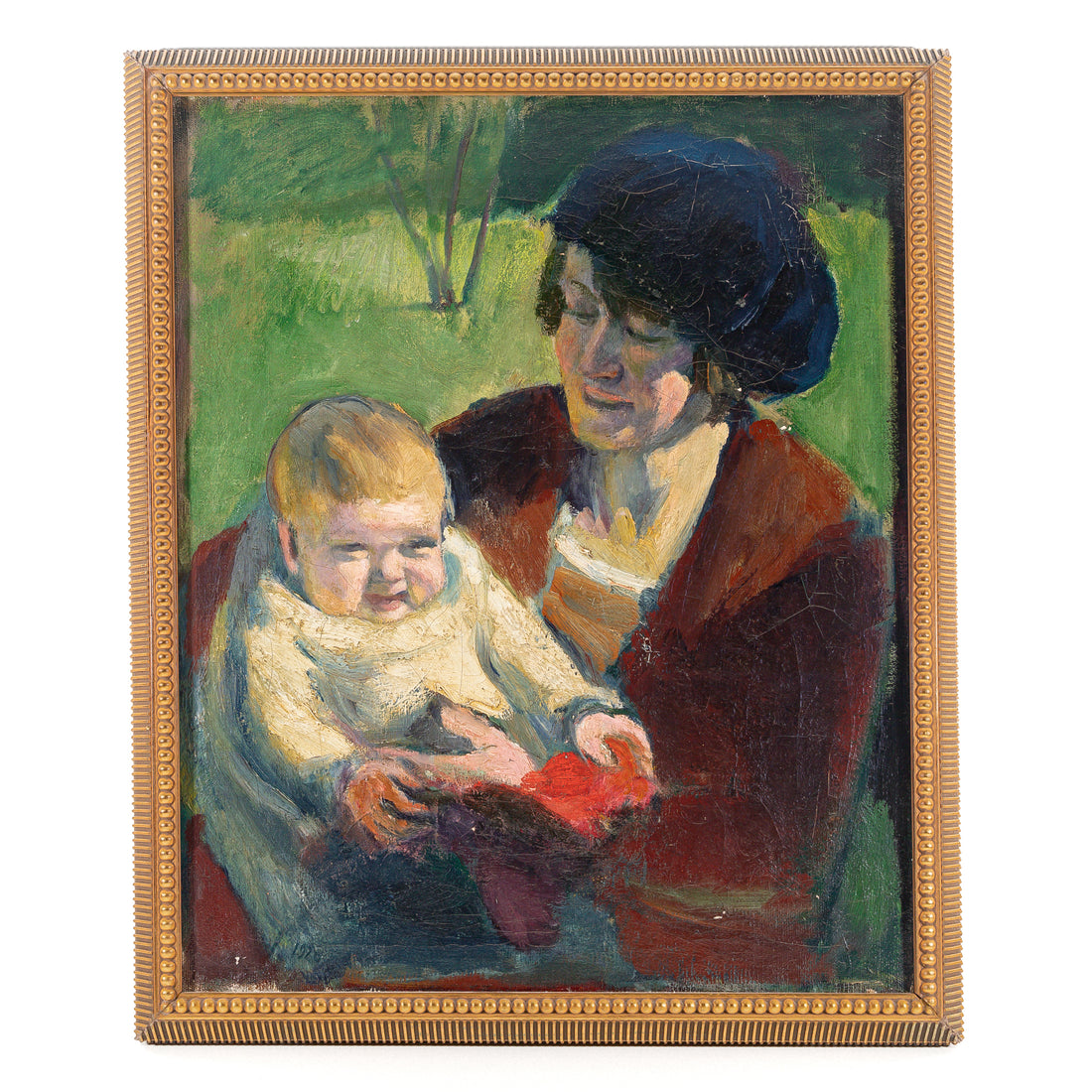 Unknown Artist - Mother And Baby - Oil On Canvas