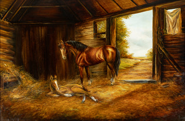 Shirley Deaville (Canadian, 20th C) Untitled - Mare And Foal