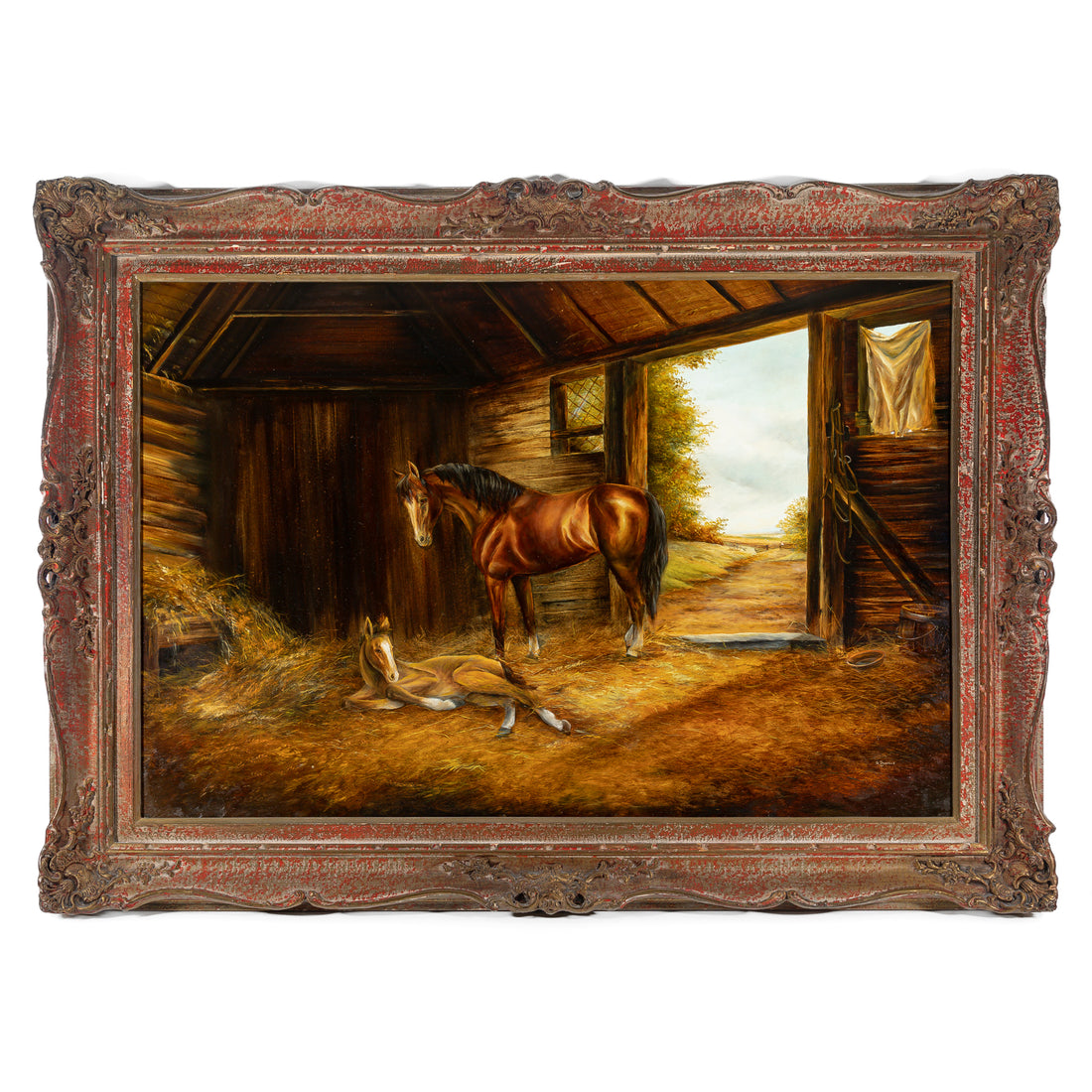 Shirley Deaville (Canadian, 20th C) Untitled - Mare And Foal