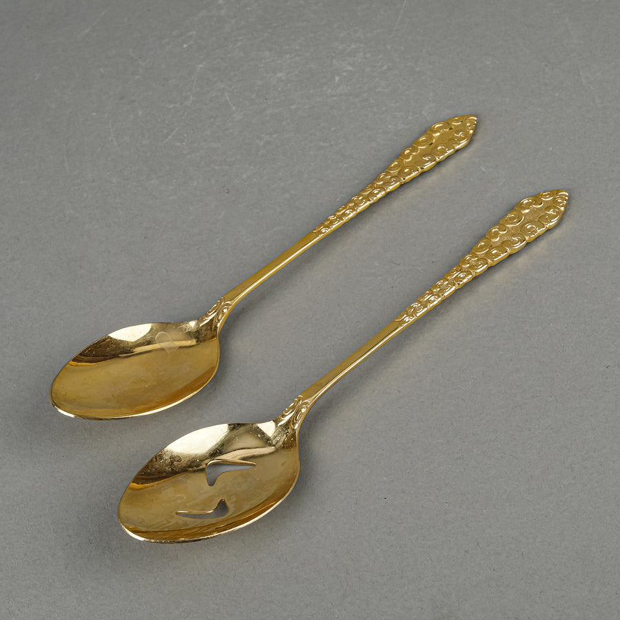 TOWLE Supreme Cutlery Golden Carino Gold Plated Flatware 8 Place Settings + Extras