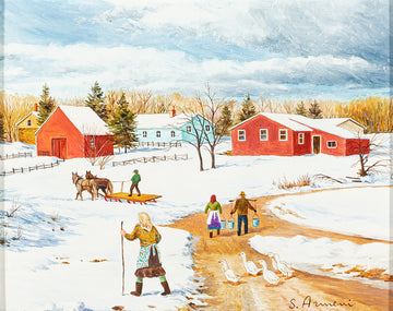 Sylvia Armeni (Canandian 1952) "The Goose Herd"