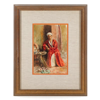 George Edward Collins (British 1880-1967) Orientalist Painting Of a Seated Man