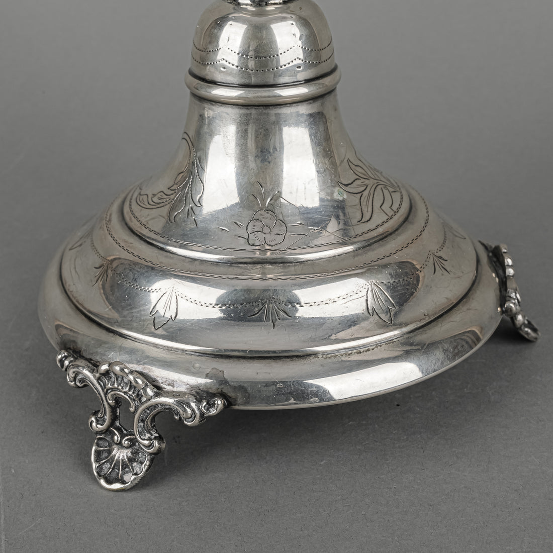 Austria-Hungary 800 Silver Candlesticks Set Of 2