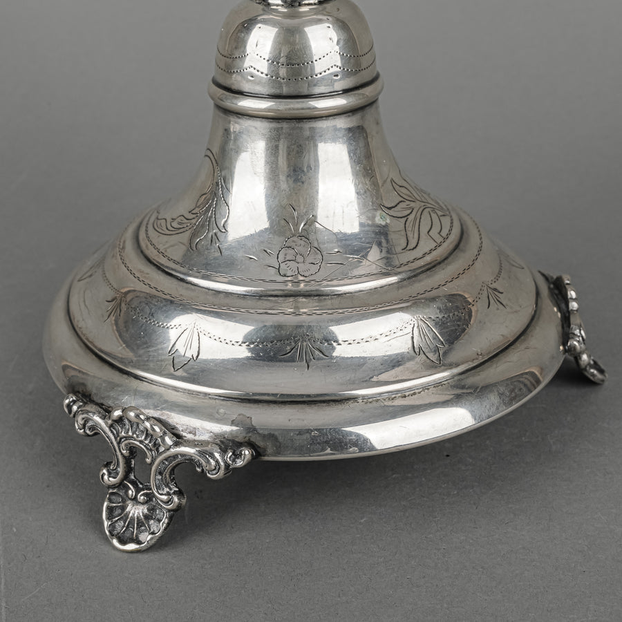 Austria-Hungary 800 Silver Candlesticks Set Of 2